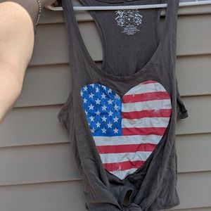 American flag crop top